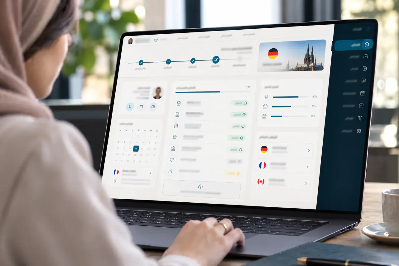 پیشنمایش پنل پرونده دیجیتال رهنما ویزا